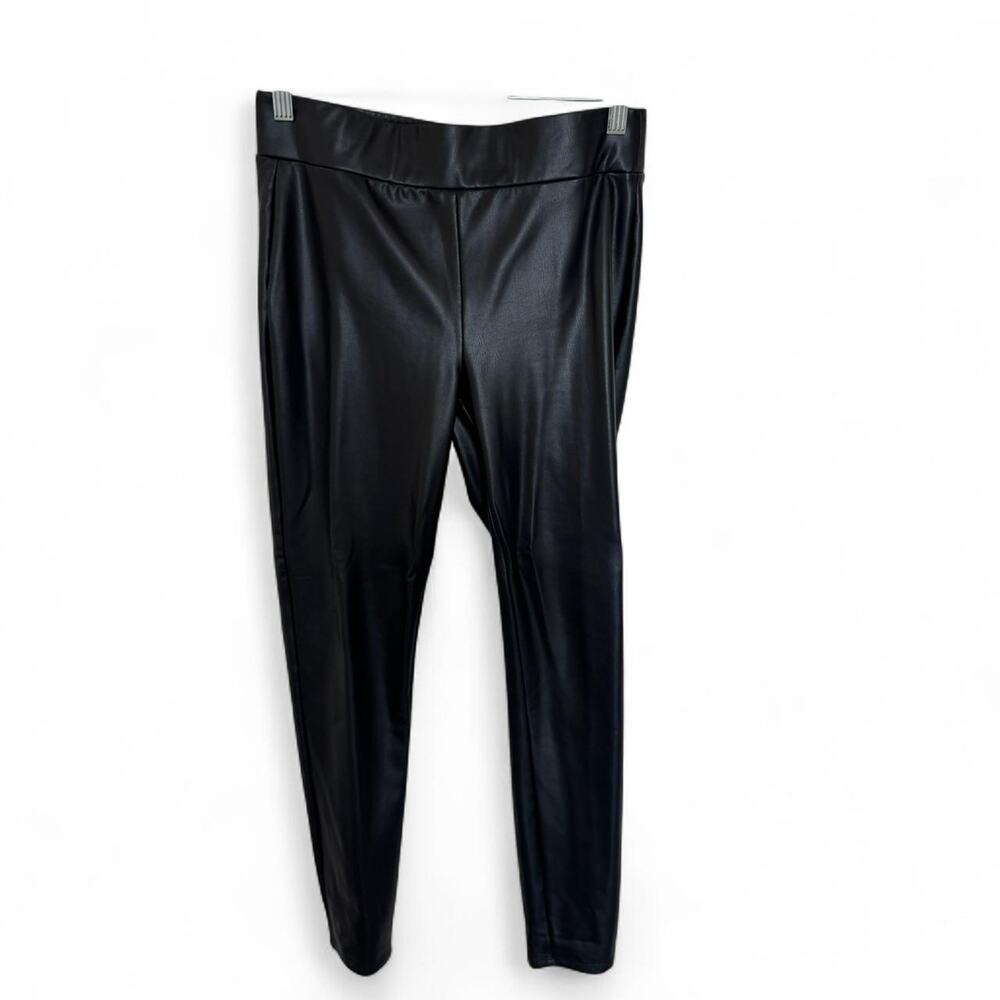 Loft black faux leather leggings - Picture 2 of 3